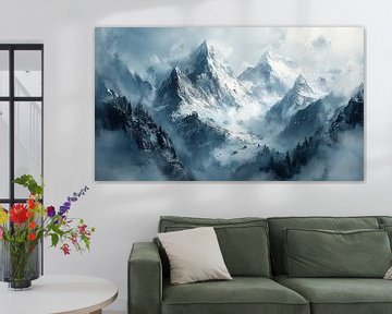 Alpine abstract panorama by TheXclusive Art