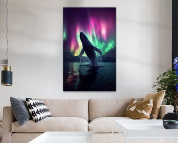 Wal unter dem Polarlicht stehendes Panorama von TheXclusive Art