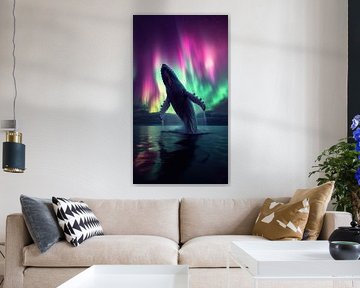 Wal unter dem Polarlicht stehendes Panorama von TheXclusive Art