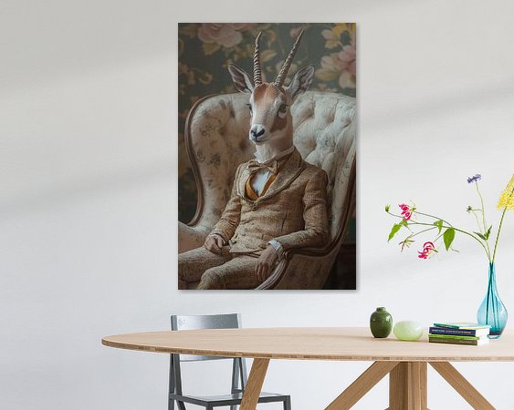 Voorbeeld van het werk in een kamer