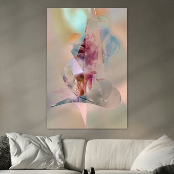 Collage abstrait dans des tons pastel