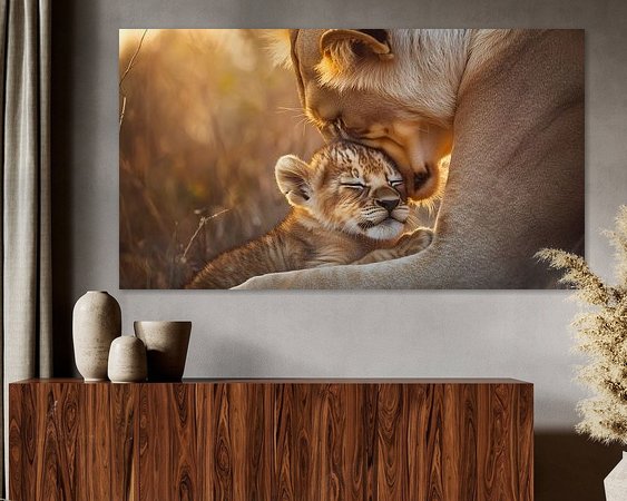Voorbeeld van het werk in een kamer