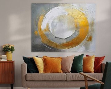 Zusammenfassung: Goldener Kreis auf Beton -2 von Studio Pieternel