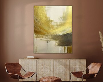 Abstract: Goud structuren -3 van Studio Pieternel