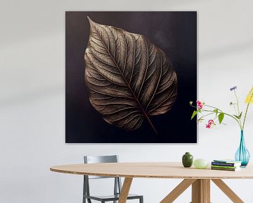 Leaf Gold Brown van FoXo Art