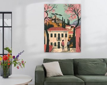 paar in athen illustration von haroulita