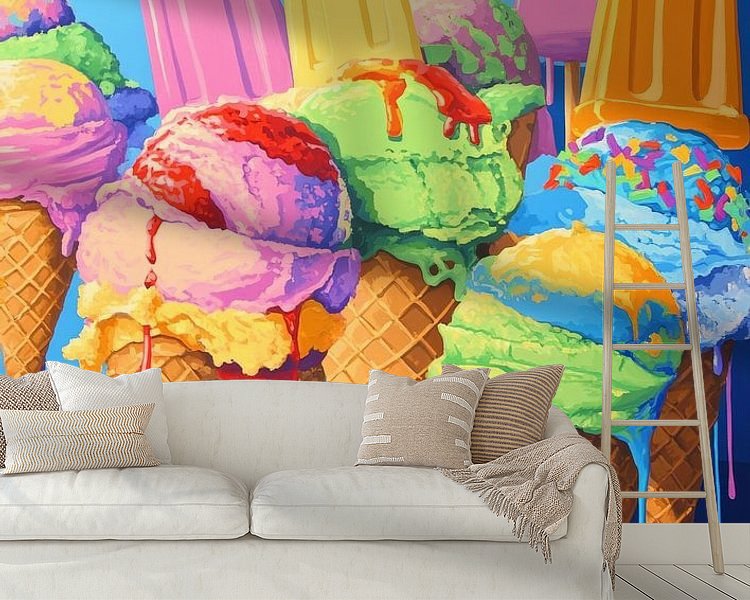 Voorbeeld van het werk in een kamer