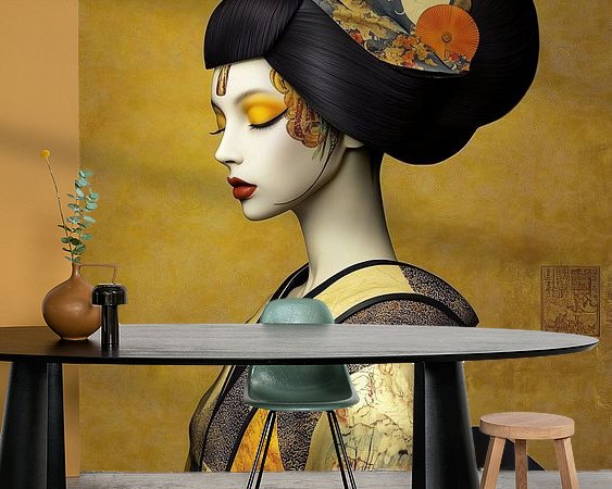 Voorbeeld van het werk in een kamer