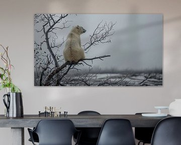 IJsbeer in ijzige eenzaamheid van Klaus Tesching - Art-AI