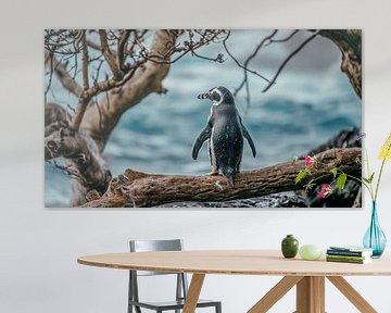 Dappere pinguïn op ontdekkingsreis van Klaus Tesching - Art-AI