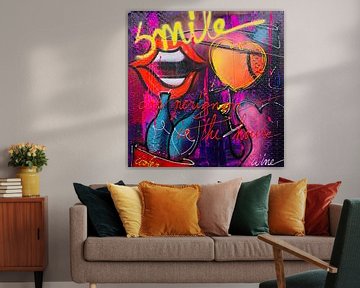 Smile van Geoffrey Wijn - WINE ART GALLERY