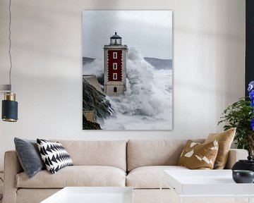 Storm tegen het fort van licht van Klaus Tesching - Art-AI