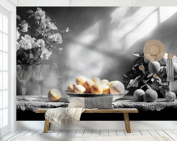 Voorbeeld van het werk in een kamer