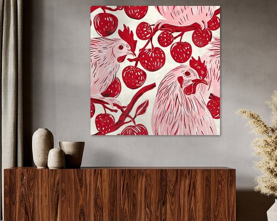 Voorbeeld van het werk in een kamer