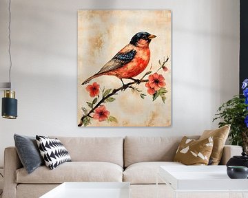 Kleurrijke vogel van But First Framing