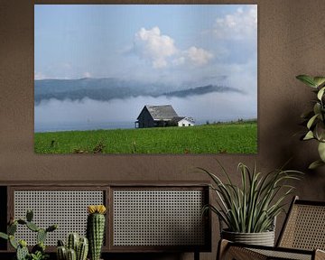 A mist on a summer morning by Claude Laprise