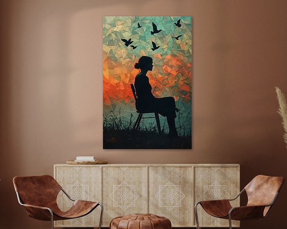 Voorbeeld van het werk in een kamer