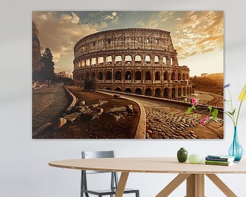 Colosseum Zonsondergang Rome van Art & Soul Creations