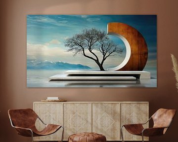 Baum der Zeit im kosmischen Bogen
