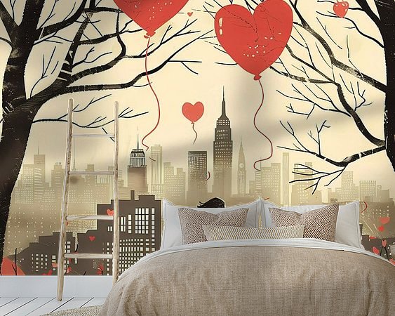 Voorbeeld van het werk in een kamer