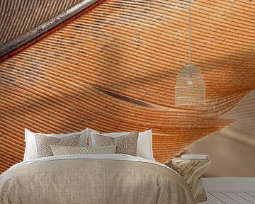 Simplicity in lines: Close-up of feathers, vertical by Marjolijn van den Berg