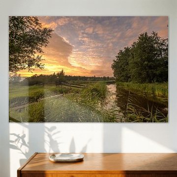 coucher de soleil dans le Wieden Overijssel