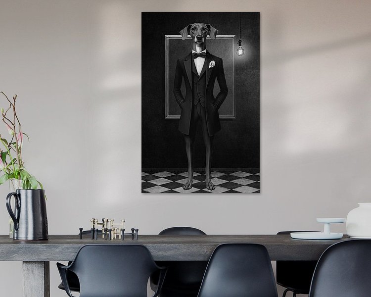 Voorbeeld van het werk in een kamer