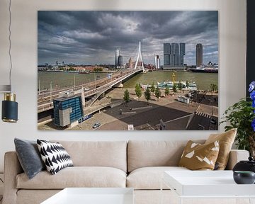 Erasmusbrücke | Rotterdam von Rob de Voogd / zzapback