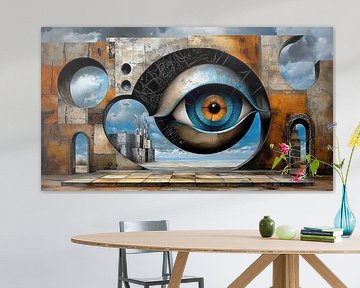 Het oog van de stedelijke uitgestrektheid van Klaus Tesching - Art-AI