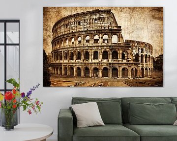 Sepia Colosseum - Een Romeins architectuurwonder van Art & Soul Creations