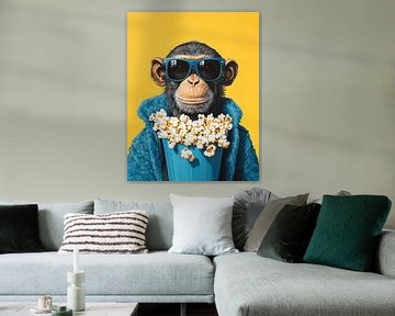 Schicker Schimpanse in Blau von Liv ter Riet