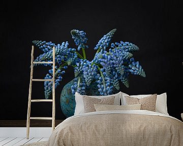 Stilleben mit blauen Weintrauben von Elles Rijsdijk