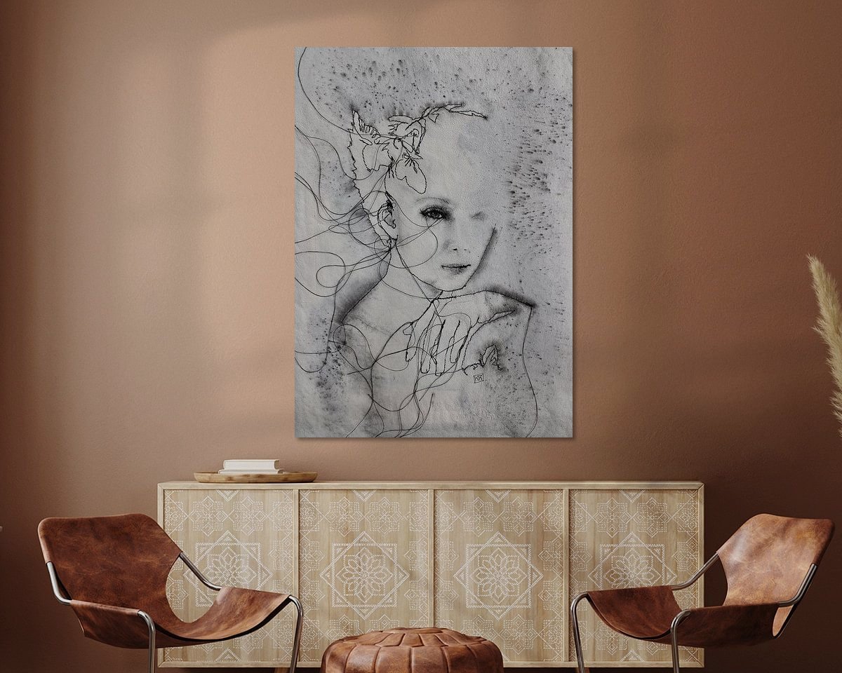 Voorbeeld van het werk in een kamer