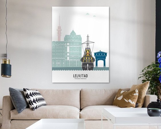 Voorbeeld van het werk in een kamer