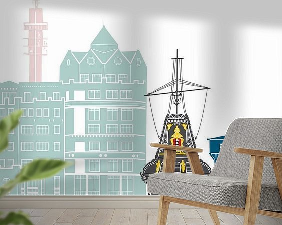 Voorbeeld van het werk in een kamer