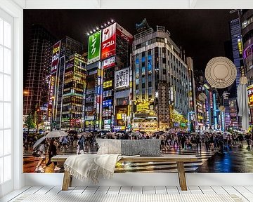Japan - Rainy Tokyo by night. by Thomas van der Willik