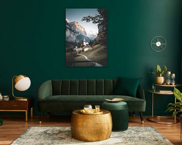 Lauterbrunnen | Zwitserland | rustige kleuren | uitzicht van Laura Dijkslag