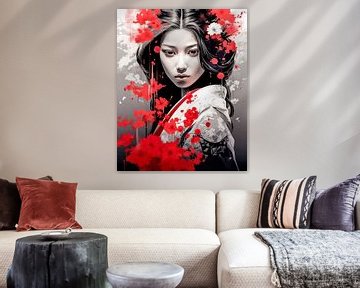 De bloei van stille melancholie van Klaus Tesching - Art-AI