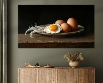 Malse veren en verse eieren van Klaus Tesching - Art-AI