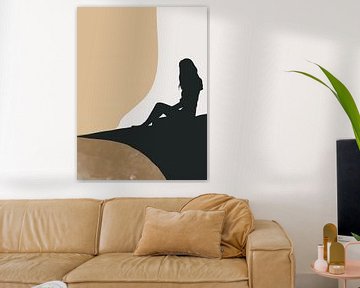 Silhouet van een vrouw van haroulita