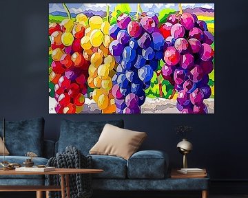 Kleurrijk stilleven met druiven van Art & Soul Creations