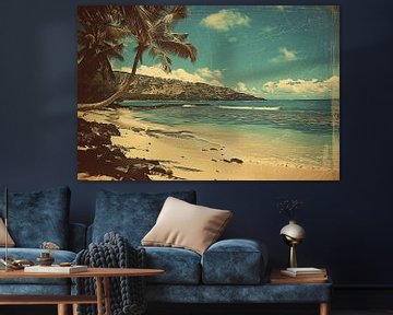 Tropisch Strand met Palmbomen van Art & Soul Creations