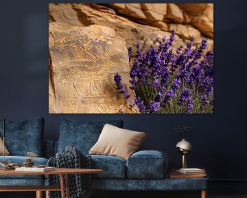 Hert met paarse bloemen gravure van Art & Soul Creations