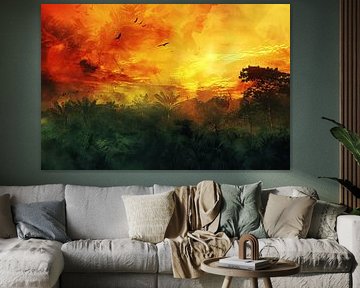 Junglezon in impressionistische stijl