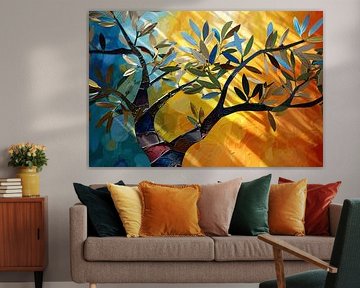 Abstracte kleurrijke boom