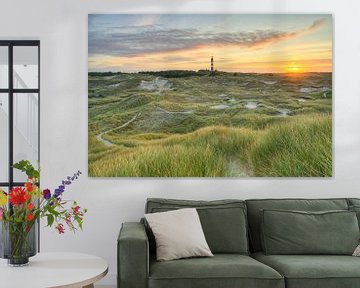 Vuurtoren van Amrum bij zonsopgang van Michael Valjak