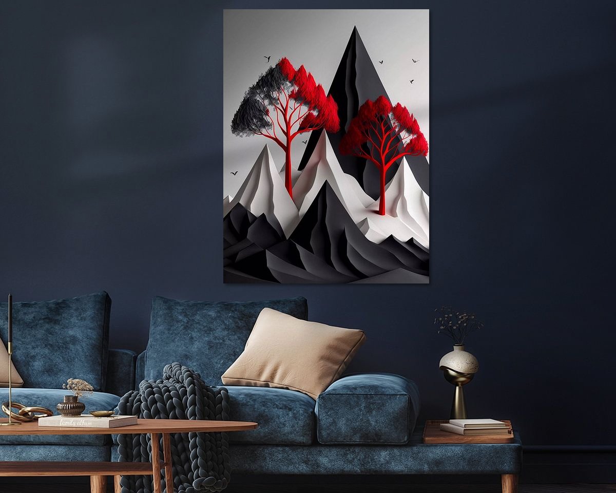 Voorbeeld van het werk in een kamer