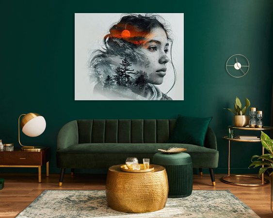 Voorbeeld van het werk in een kamer