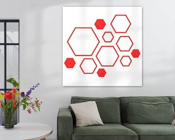 Find Me Blocks Abstract Schilderij van ComfortQ