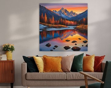Mountain Hills Schilderij van ComfortQ